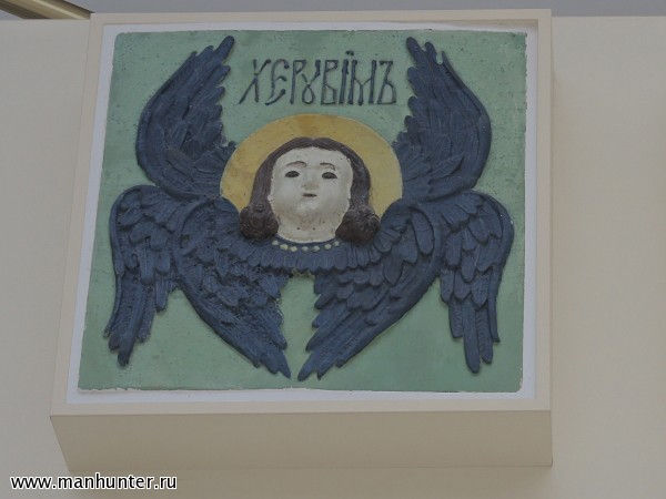 Изразец фасадный с изображением херувима