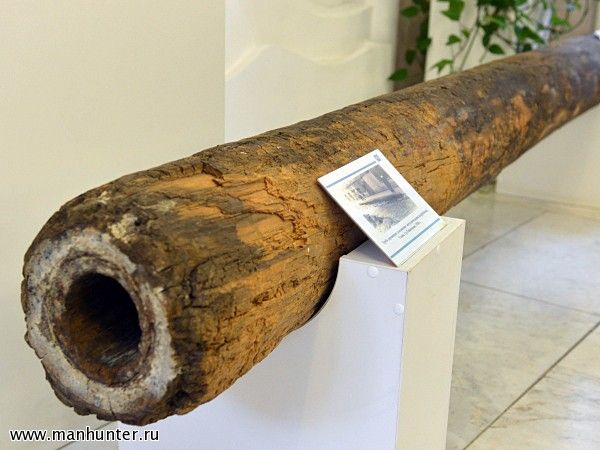 Труба деревянная с металлической вставкой
