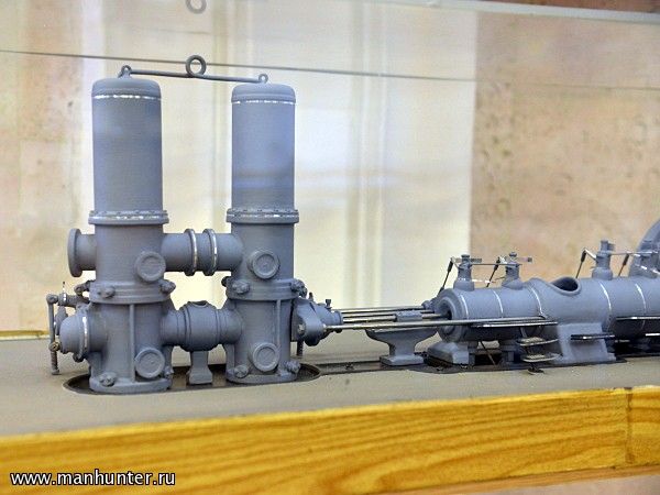 Горизонтальная паровая машина с маховиком