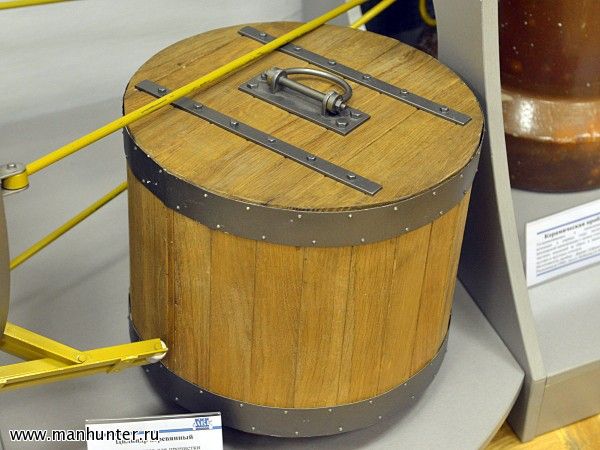 Цилиндр деревянный для прочистки канализационных коллекторов